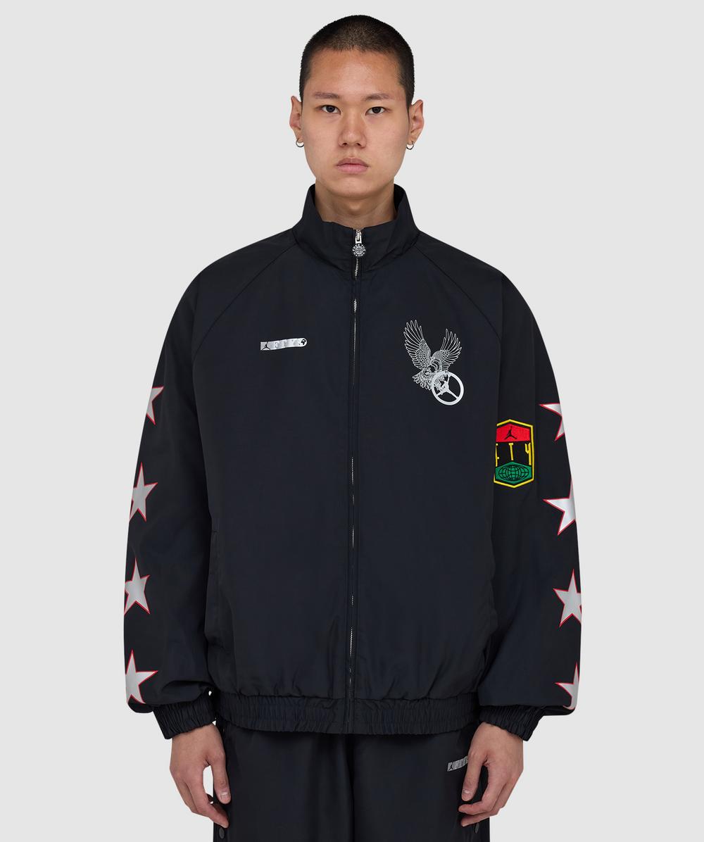 Jordan X Free The People Track Jacket In Black
