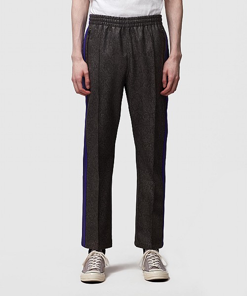 NEEDLES NARROW VELOUR TRACK PANT | Charcoal | SEVENSTORE