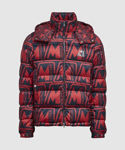 moncler red black jacket