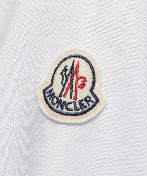 moncler white logo t shirt