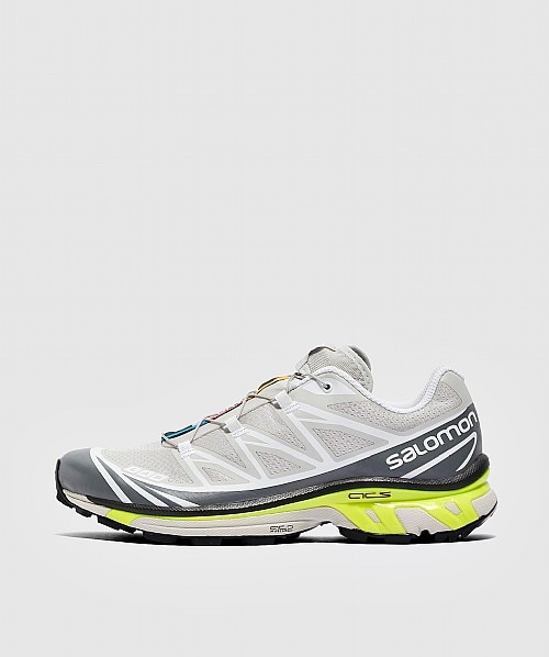 Salomon S-lab Xt-6 Advanced Sneaker In Lunar Rock/quiet Shade/safety Yellow