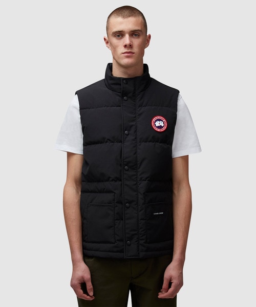 Canada Goose Black Polyester Blend Freestyle Sleeveless Down Jacket In Black