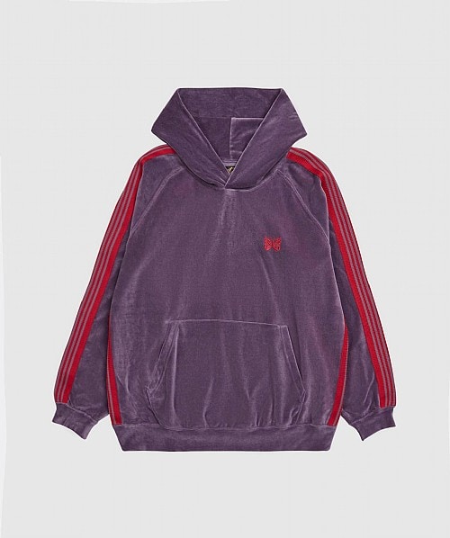 ★人気★【Needles】 Track Hoodi.e Velour Purple Needles | Velour Hoodie | Men | Purple | Flannels