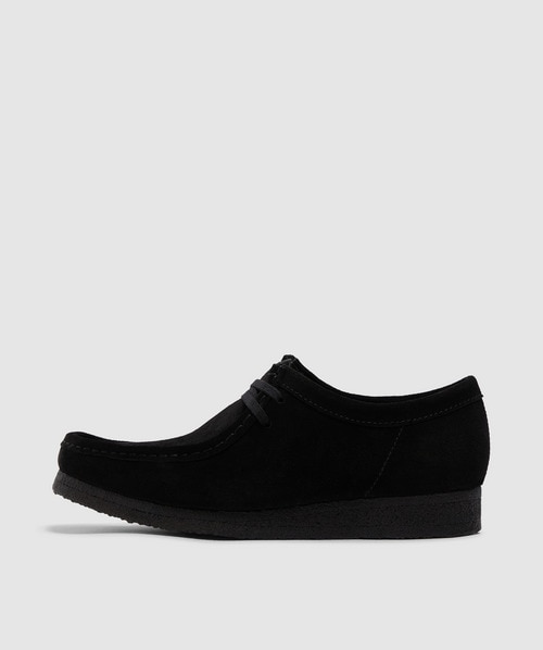 Shop Clarks Originals Wallabee Suede Shoe In Black