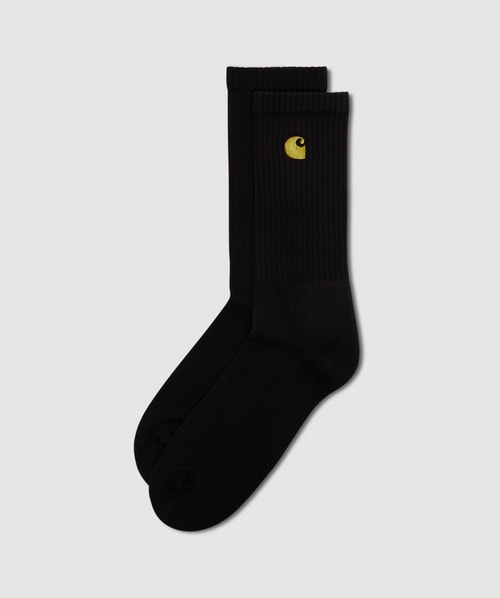 Carhartt Cotton Blend Socks With Stretch And Ribbed Cuffs In Black