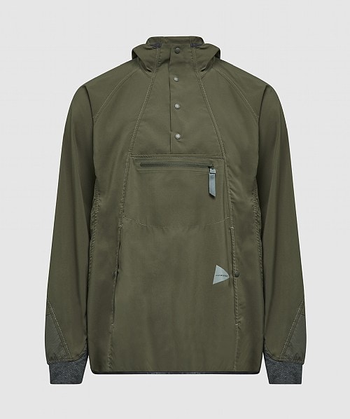 And Wander Light Rip Hoodie In Olive | ModeSens