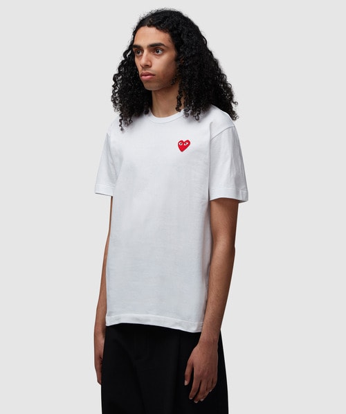COMME des GARÇONS PLAY Tシャツ M ホワイト COMME des GARCONS PLAY Logo Tee in White | FWRD
