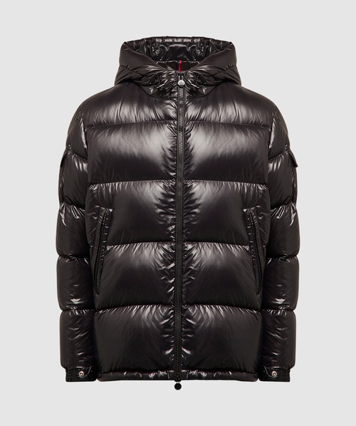 Shop Moncler Ecrins Hooded Down Jacket In Black