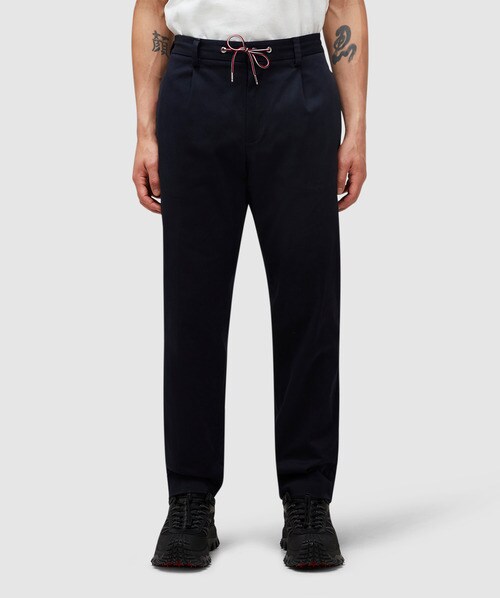 Moncler Drawstring Cuffed Trouser In Navy