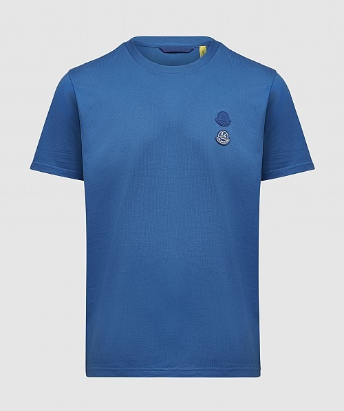 Moncler Genius 1952 Double Chest Logo T-shirt In Navy | ModeSens