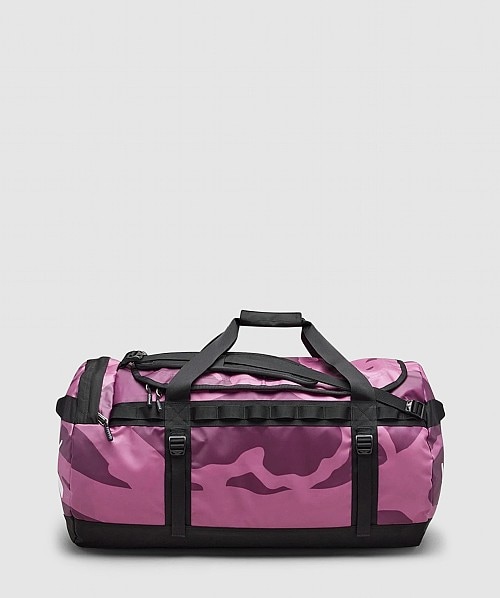 North face duffel bag purple top