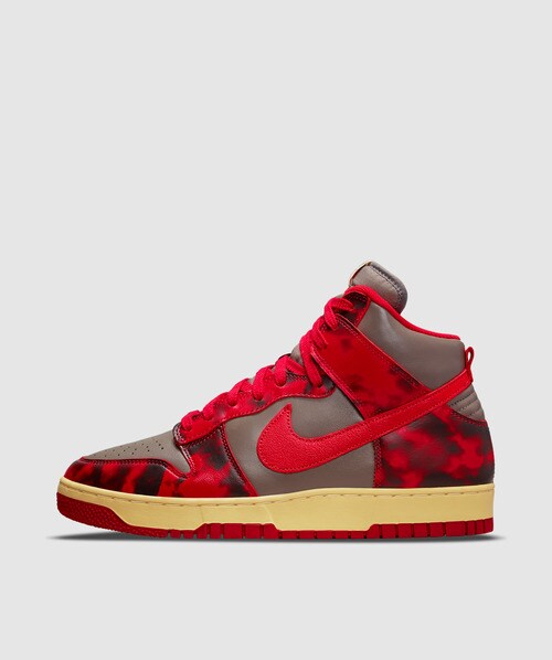 nike dunk hi red white