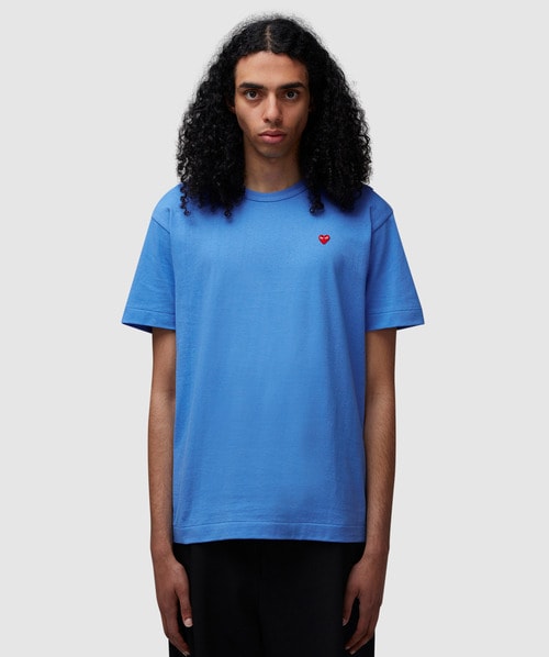 Comme Des Garçons Play Small Chest Logo T-shirt In Blue/red