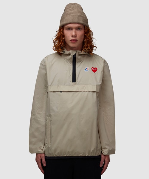 COMME DES GARÇONS PLAY COMME DES GARÇONS PLAY K-WAY HOODED QUARTER ZIP JACKET