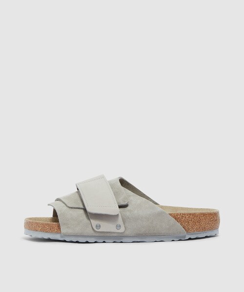 Birkenstock Kyoto Slide Sandal In Stone Coin