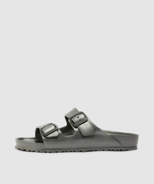 Shop Birkenstock Arizona Eva Sandal In Metallic Anthracite