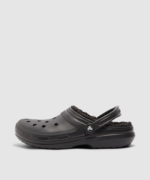 Crocs Classic Lined Clog Sandals In Black