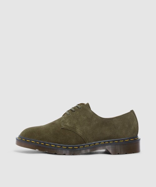 Dr. Martens 1461 Buck Suede Shoe In Forest Green Buck Suede