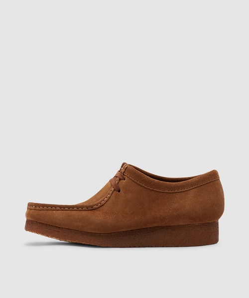 Shop Clarks Originals Wallabee Suede Shoe In Cola