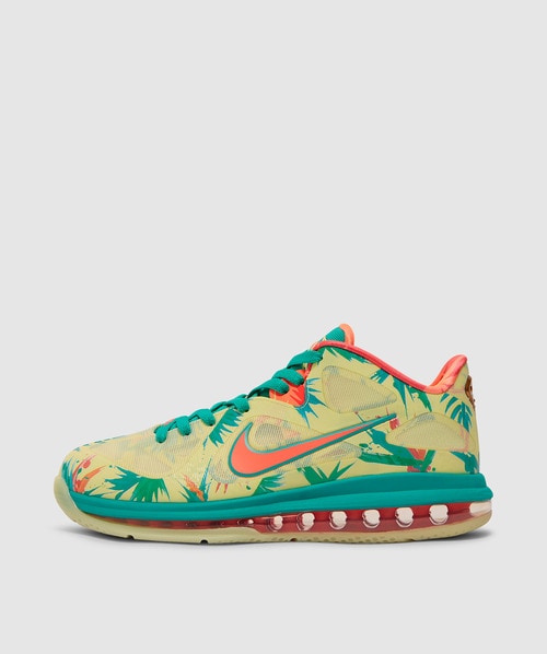 Nike Lebron 9 Low "lebronald Palmer" Sneakers In White Lime/bright Mango-new Green
