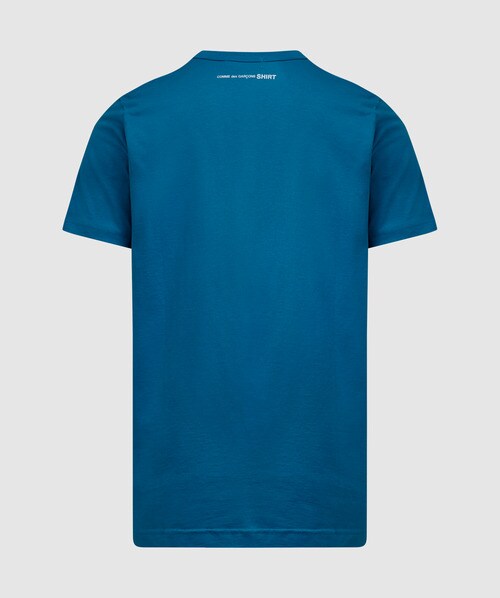 Comme Des Garçons Shirt T-shirt With Logo At Back In Blue