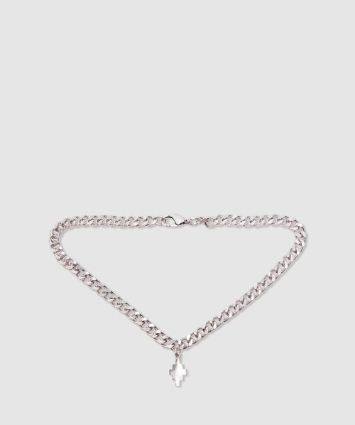 Marcelo Burlon County Of Milan Cross Necklace In Silver