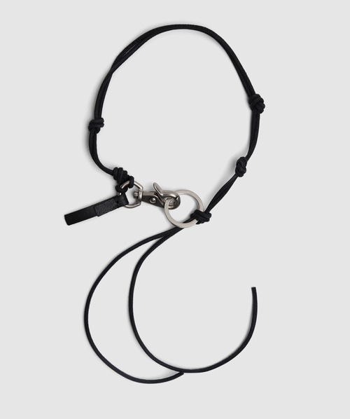 Our Legacy Ladon black leather keychain | BLACK | SEVENSTORE