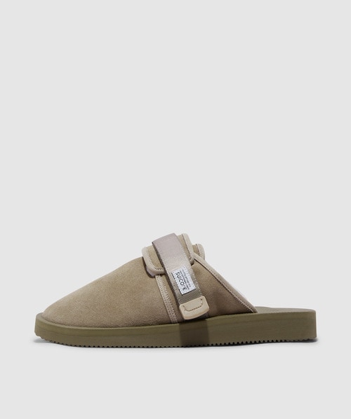 Suicoke Zavo-mab Shearling-lined Slippers In Taupe