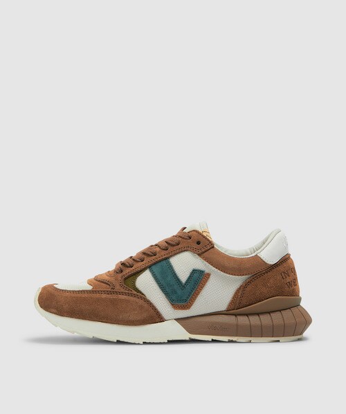 Visvim Suede Dunand Trainer In L.t. Brown