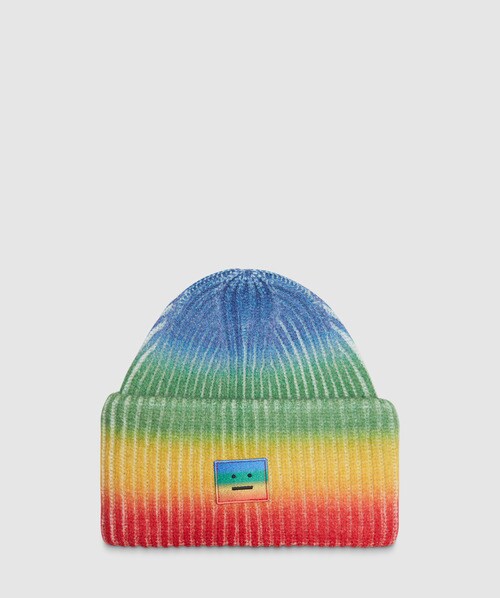 ACNE STUDIOS PANSY RAINBOW FACE BEANIE