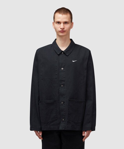 Shop Nike Life Chore Jacket In Black/(white)