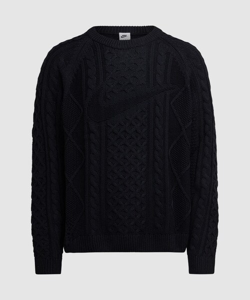 Nike M Nl Cable Knit Sweater Ls In Black | ModeSens