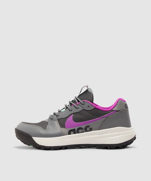 Shop Nike Acg Lowcate Sneaker In Smoke Grey/dk Smoke Grey-vivid Purple-phantom-off