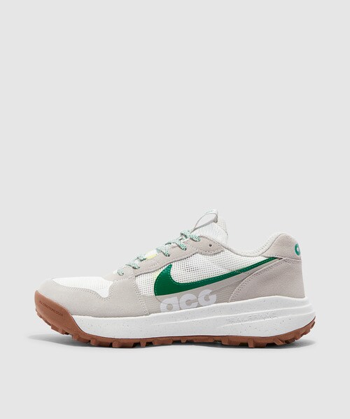 Nike Acg Lowcate "light Iron Ore/green" Sneakers In Lt Iron Ore/malachite-summit White-volt