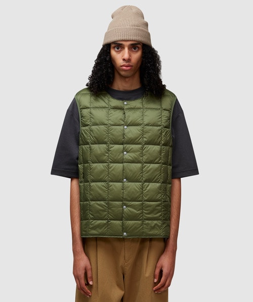 Taion Button Down Vest - Olive In Olive