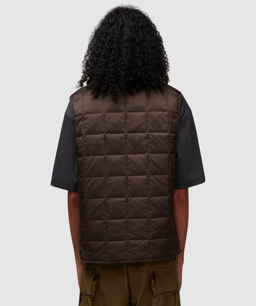 ☆cocoa☆【 TAION 】LONG DOWN GILET TAION High Neck Full Zip Lightweight Down Vest Dark Grey | Man