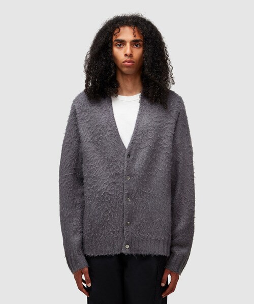 Stüssy Brushed cardigan | CHARCOAL | SEVENSTORE