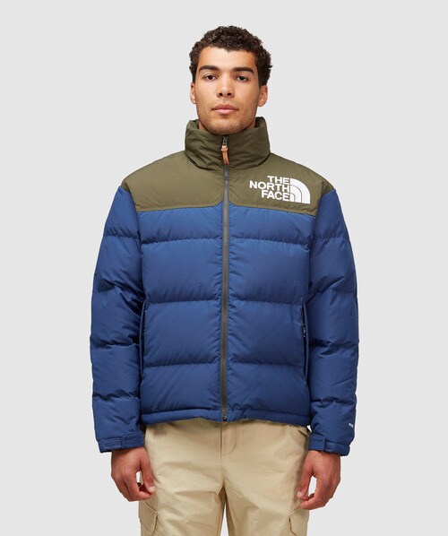 The North Face Nuptse Down Jacket In Shady Blue-new Taupe Green