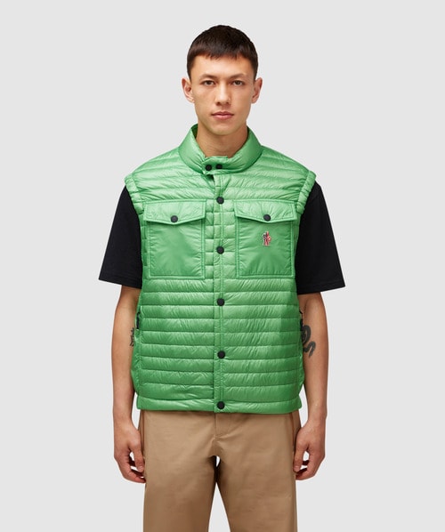 Shop Moncler Grenoble Ollon Vest In Green