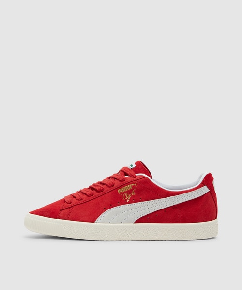 Puma Clyde Og Man Sneakers Red Size 9 Soft Leather In Red