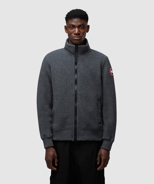 Canada Goose Lawson Wool-blend Fleece Jacket In Grey