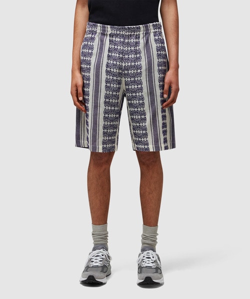 Shop Needles Jacquard Basketball Short In White