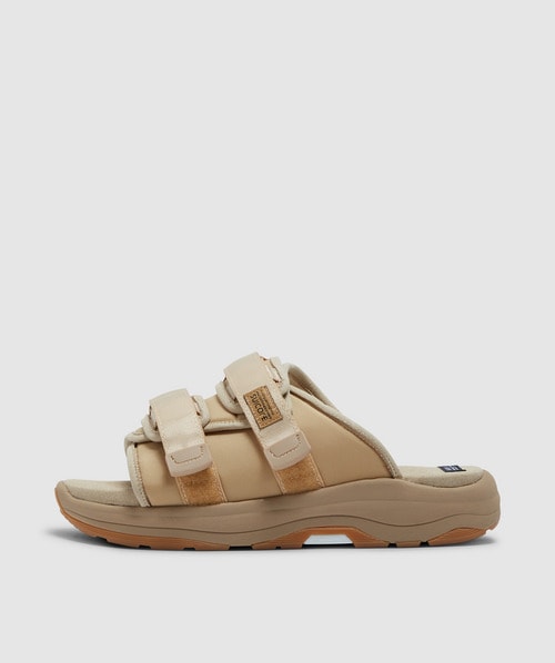 Suicoke Moto Run Pantoletten In Beige