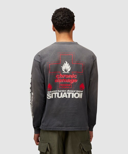 Saint MXXXXXX Unknown long sleeve t-shirt | BLACK | SEVENSTORE