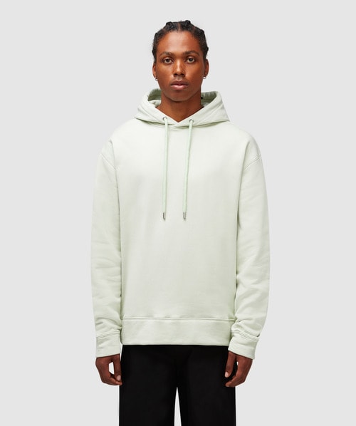 Shop Lanvin Archive Printed Hoodie In Sage