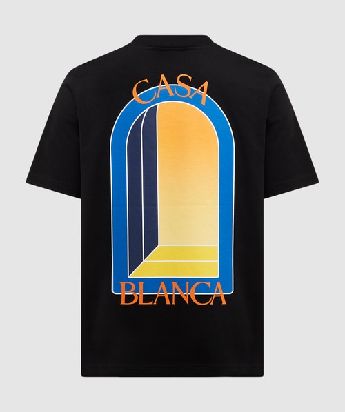 Casablanca L’arche de nuit tshirt BLACK SEVENSTORE