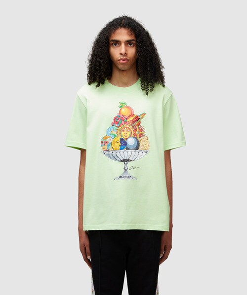 Casablanca Celestial Pyramid Printed T-shirt In Pale Green