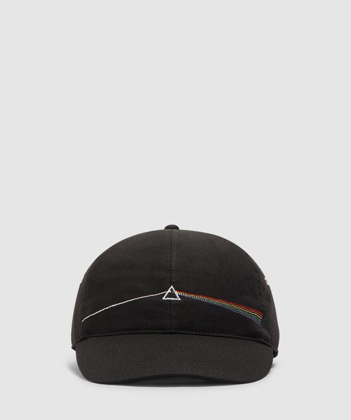 Dark Side Of The Moon Embroidered Baseball Cap In Black