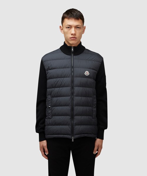 MONCLER DOWN FRONT ZIP CARDIGAN
