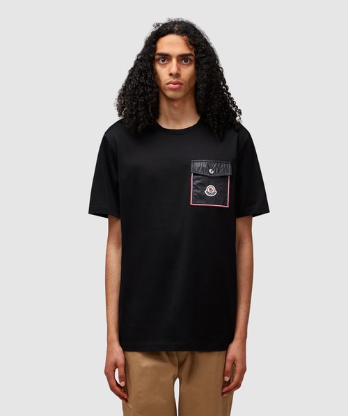 Shop Moncler Pocket Logo T-shirt In Black